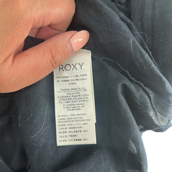 Roxy dress off the shoulder mini coverup boho beach vacation vibes sz sm - Picture 13 of 15